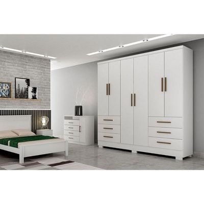 Guarda Roupa Solteiro 6 Portas E 6 Gavetas C-pés Encant-berlim Cumaru