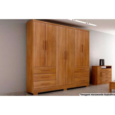 Guarda Roupa Solteiro 6 Portas E 6 Gavetas C-pés Encant-berlim Cumaru