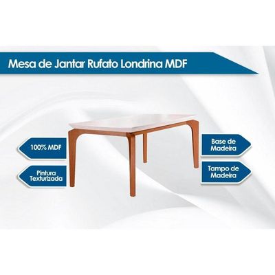 Sala De Jantar Completa Londrina C- Tampo Madeirado C- Vidro 120x80cm E 4 Cadeiras Dafne Imbuia-suede Creme Pérola - Rufato