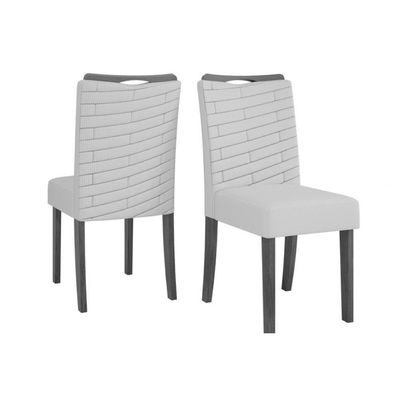 Sala De Jantar Completa Itália Tampo Madeirado C- Vidro Curvo 136x136cm E 8 Cadeiras Julia Freijo-off White - Suede Kraft - Dj Móveis