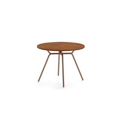 Mesa Para Cozinha 1588 Aço C-tampo Madeirado 100cm Freijo C- Rose - Carraro
