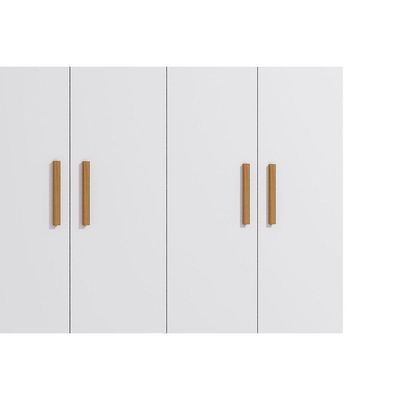 Guarda Roupa Bebê 4 Portas E 2 Gavetas Jujuba Nature/branco - Permóbili Baby
