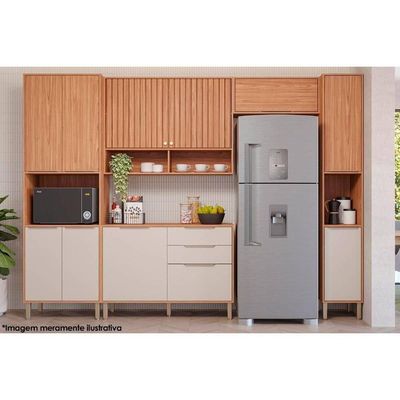 Paneleiro De Cozinha Esplêndida Torre Quente C-4 Portas 1 Forno 70cm Freijo-off White - Mgm