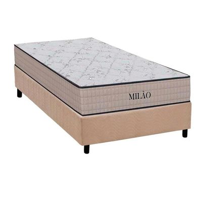 Conjunto Box Solteiro: Colchão Espuma Orthoflex D33 Milão Double Face + Base Crc Suede Clean(88x188)
