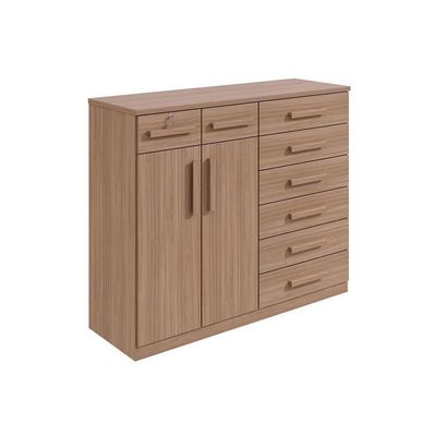 Cômoda De Quarto Toronto New com 2 Portas E 8 Gavetas Frassino - Lopas