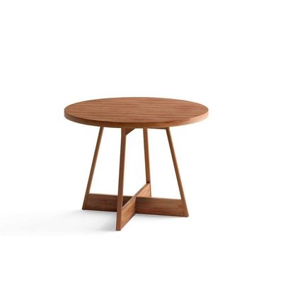 Mesa Para Cozinha átria 1594 Redonda Aço C-tampo Madeirado Redondo 100cm Nogal-freijo Rose - Carraro