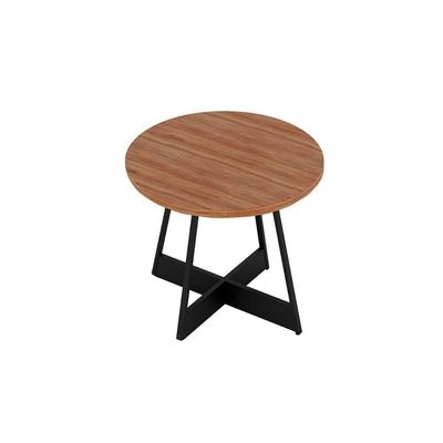 Mesa Para Cozinha átria 1594 Redonda Aço C-tampo Madeirado Redondo 100cm Nogal-freijo Rose - Carraro