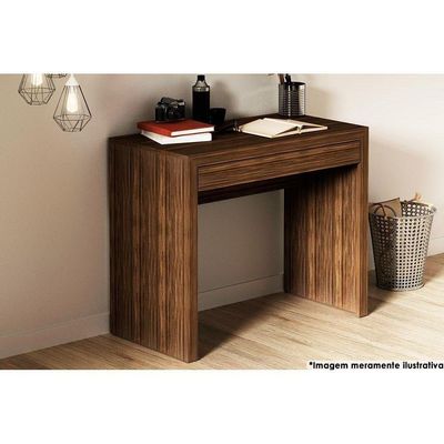 Mesa De Computador Me4107 1 Gaveta Nogal - Tecno Mobili