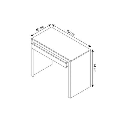 Mesa De Computador Me4107 1 Gaveta Nogal - Tecno Mobili