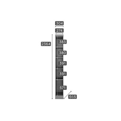 Modulado De Quarto Armário Cantoneira Rizon-linea C- 4 Prateleiras Cumaru