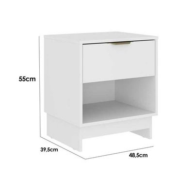 Mesa Cabeceira 1145 - C-1 Gaveta Freijo - Carraro