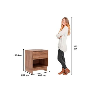 Mesa Cabeceira 1145 - C-1 Gaveta Freijo - Carraro