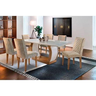 Mesa Para Cozinha Jade C-tampo Madeirado Vidro Canto Reto 180x90cm Imbuia-grafite - Rufato
