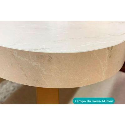 Mesa Para Cozinha Stellar 1597 Aço C-tampo Madeirado 160x90cm Petra-rose - Carraro
