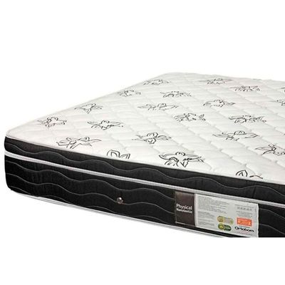 Cama Box Viúva: Colchão Molas Bonnel Ortobom Nanolastic Physical Spring + Base Crc Suede Black(128x188)