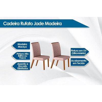 Sala De Jantar Completa Londrina C- Tampo Madeirado Vidro Canto Curvo 120x80cm E 4 Cadeiras Jade Imbuia-off White - Veludo Grafite - Rufato
