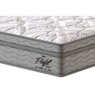 Conjunto Box Baú King Colchão Molas Probel Ensacadas Perfil Springs + Base Crc Suede Gray (193x203)