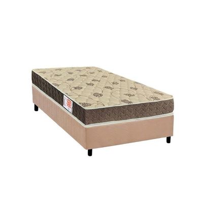 Conjunto Box Solteiro: Colchão Espuma Orthoflex D33 Comfortpedic + Base Crc Suede Clean(78x188)