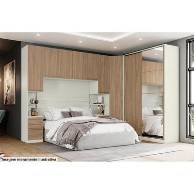 Modulado De Quarto Closet De Canto Mc07 C- 1 Porta Areia