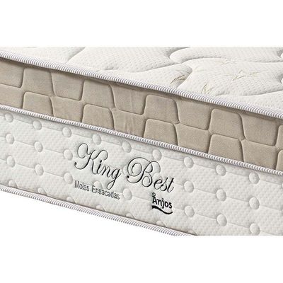 Colchão King Molas Superlastic King Best Euro Pillow Clean (193x203x28) - Anjos