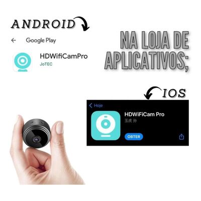 Mini micro câmera de segurança espiã wifi 1080p hd monitoramento wireless com Cartão 32gb
