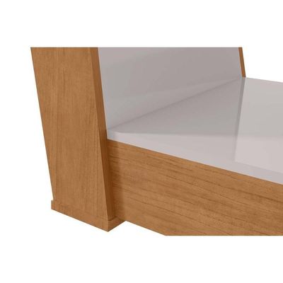 Mesa De Sala Jantar Apogeu Plus + Tampo Madeirado Vidro 170x90cm Rovere-amêndoa-off White - Lopas
