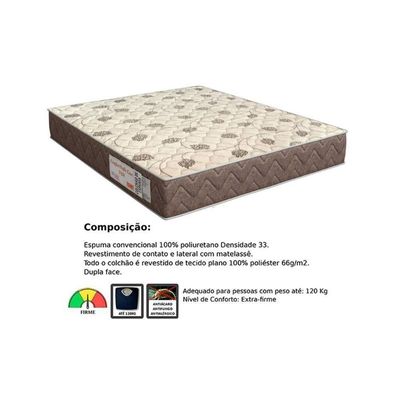 Conjunto Box Queen: Colchão Espuma Orthoflex D28 Comfortpedic+ Base Crc Suede Clean(158x198)