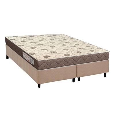 Conjunto Box Queen: Colchão Espuma Orthoflex D28 Comfortpedic+ Base Crc Suede Clean(158x198)