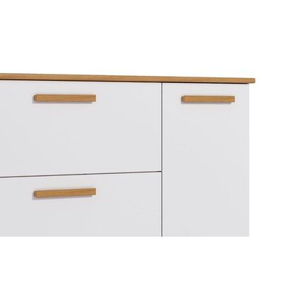 Cômoda Infantil Jujuba 1 Porta E 3 Gavetas Nature/branco - Permóbili Baby
