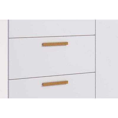 Cômoda Infantil Jujuba 1 Porta E 3 Gavetas Nature/branco - Permóbili Baby