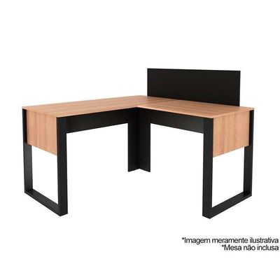 Multiuso Escritório Divisor De Mesa Me4183 110cm Preto - Tecno Mobili