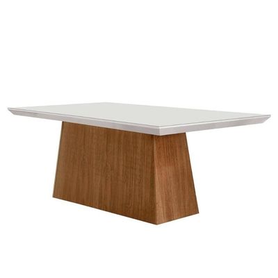 Mesa P- Cozinha Luna C- Tampo 180x90cm Flex Madeirado Vidro Canto Curvo - Imbuia-ripado 3d-grafite - Rufato