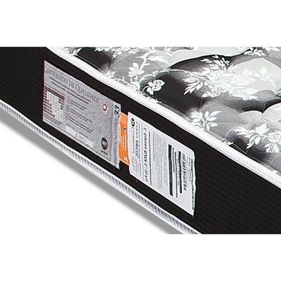 Colchão Solteiro Espuma D33 Supreme Prtó Saúde Black (78x188x17) Luckspuma