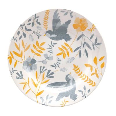 Prato Raso de Ceramica Donna Bem-Te-Vi 26cm 6un - Biona 5409