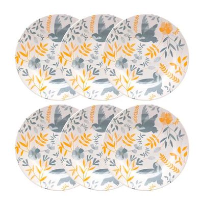 Prato Raso de Ceramica Donna Bem-Te-Vi 26cm 6un - Biona 5409