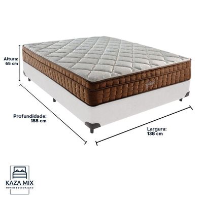 Cama Box Branco E Colchão Anjos Star Pillow In Molas Ensacadas Casal Anjos