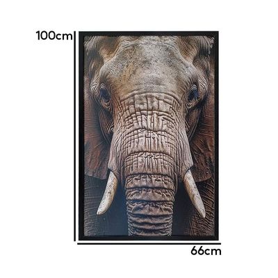 Quadro Decorativo Elefante Moldura Cx Alta 100x66