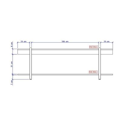 Rack Para Tv Habitat Madeirado E Tubos Pretos Carraro - Preto