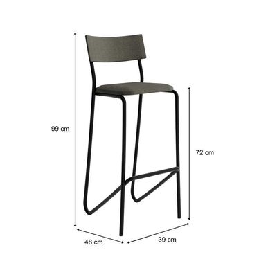 Kit 2 Banquetas Altas Cozinha Balcão 1747 Carraro Preto