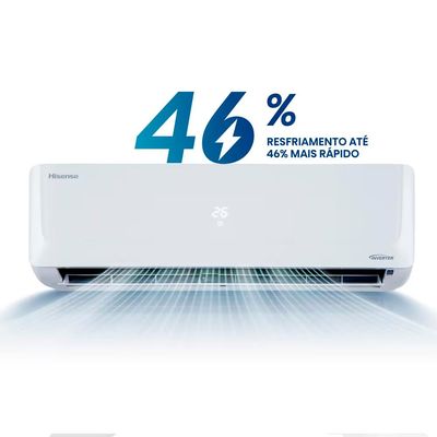 Ar-Condicionado Split Hisense AS-09TW2RLD com Tecnologia Inverter 9.000 BTUs R-32 Frio Branco / 220V