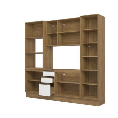 Cozinha Compacta Celeste Kappesberg 100% Mdf Nogueira/branco 240cm