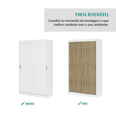 Guarda Roupa Infantil 2 Portas 2 Gav Branco Carraro Noah