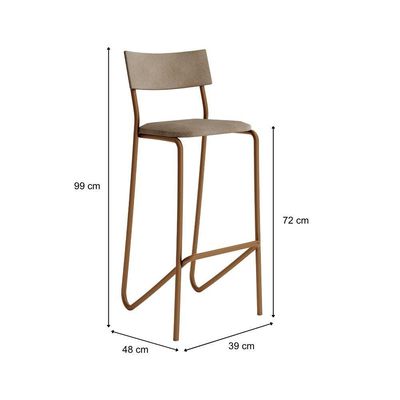 Kit 2 Banquetas Altas Cozinha Balcão 1747 Carraro Rose