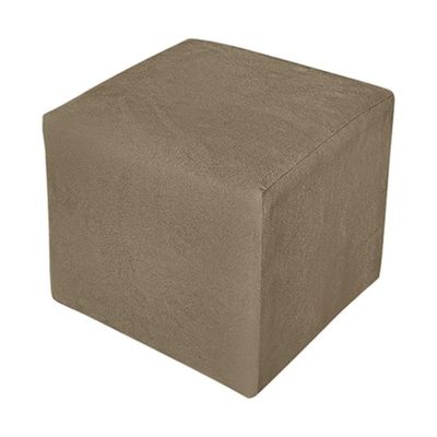 Poltrona Amamentação Cadeira Reforçada Balanço Puff Suede Cor:bege Escuro
