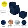 Poltrona Amamentação Cadeira Reforçada Balanço Puff Suede Cor:azul Marinho