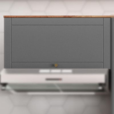 Armário Aéreo Milla 1 Porta Nog-cinza 80 Cm Carraro