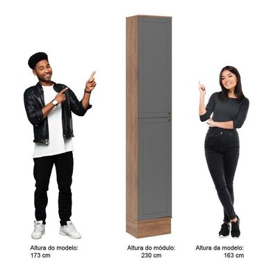 Paneleiro 2 Portas Milla Nog-cinza 40cm Carraro