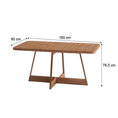 Mesa De Jantar Retangular 1,6 M átria 1592 Carraro Nogal/rose