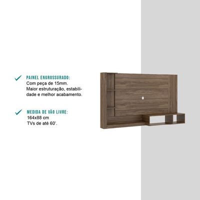 Painel Ganges P/ Tv Até 60 Polegadas Com Nicho E Prateleira - Legno Legno