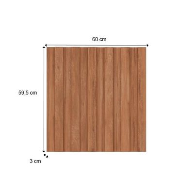 Painel Ripado Milla Nogal 60cm Carraro
